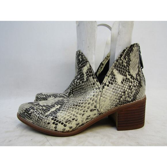Blondo Womens Size 7 M Snake Skin Print Zip Waterproof Ankle Boots Booties - Picture 1 of 11